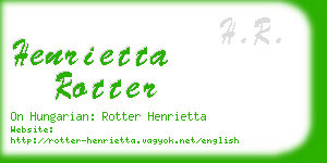 henrietta rotter business card